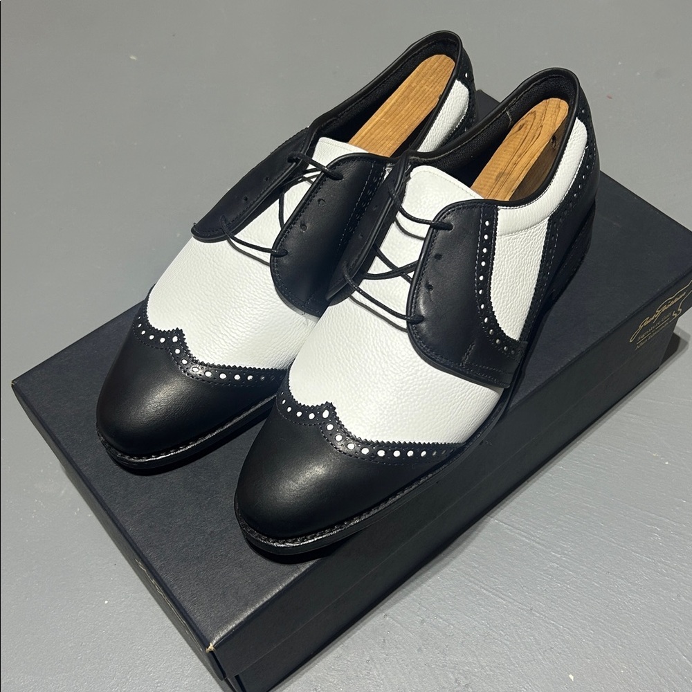 (NEW) Allen Edmonds Honors Collection Fort Worth 2.0 Premium Leather Golf Shoes - Picture 4 of 15